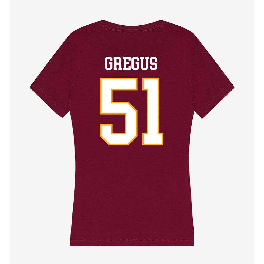 Loyola - NCAA Softball : Abbie Gregus - Women's V-Neck T-Shirt-1