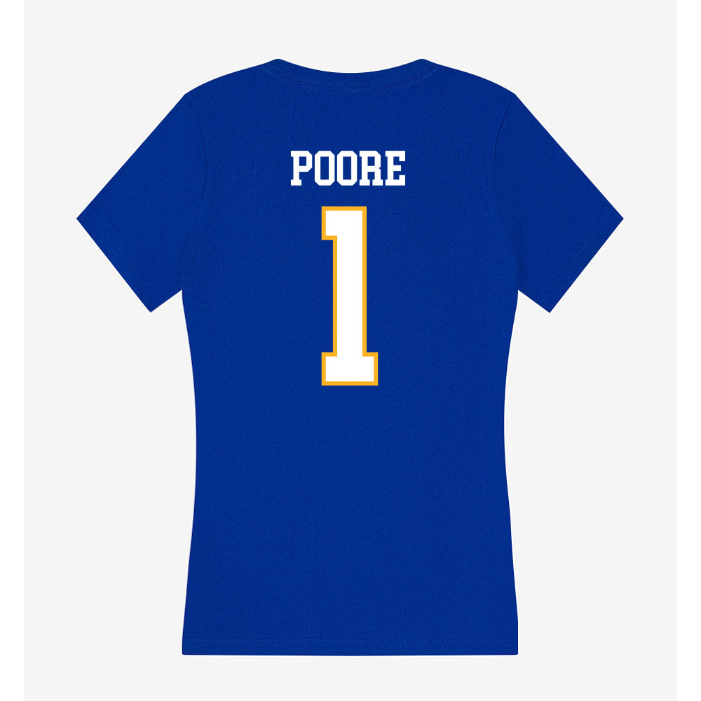 SJSU - NCAA Women's Water Polo : Sydney Poore - Women's V-Neck T-Shirt-1