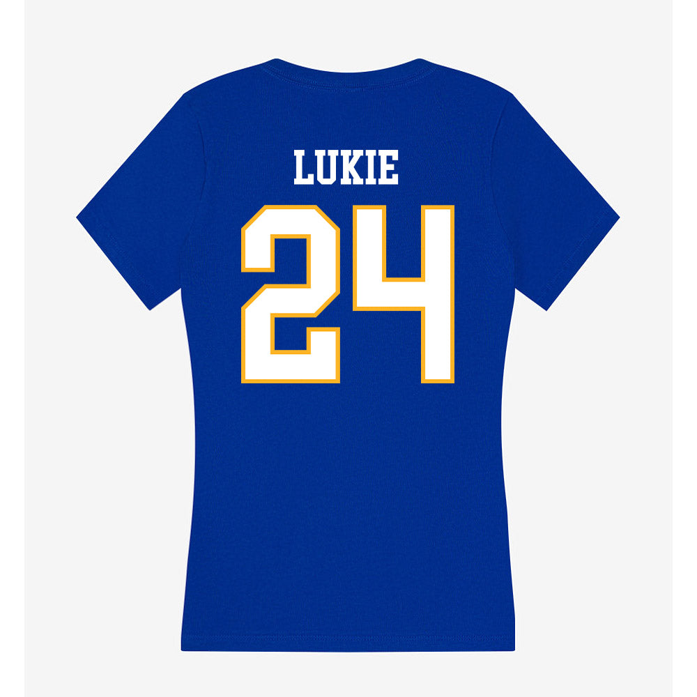 SJSU - NCAA Women's Water Polo : Amelia Lukie - Women's V-Neck T-Shirt-1