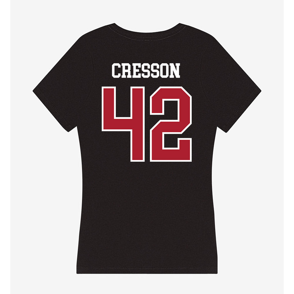 Nicholls State - NCAA Football : David Cresson - Women's V-Neck T-Shirt-1
