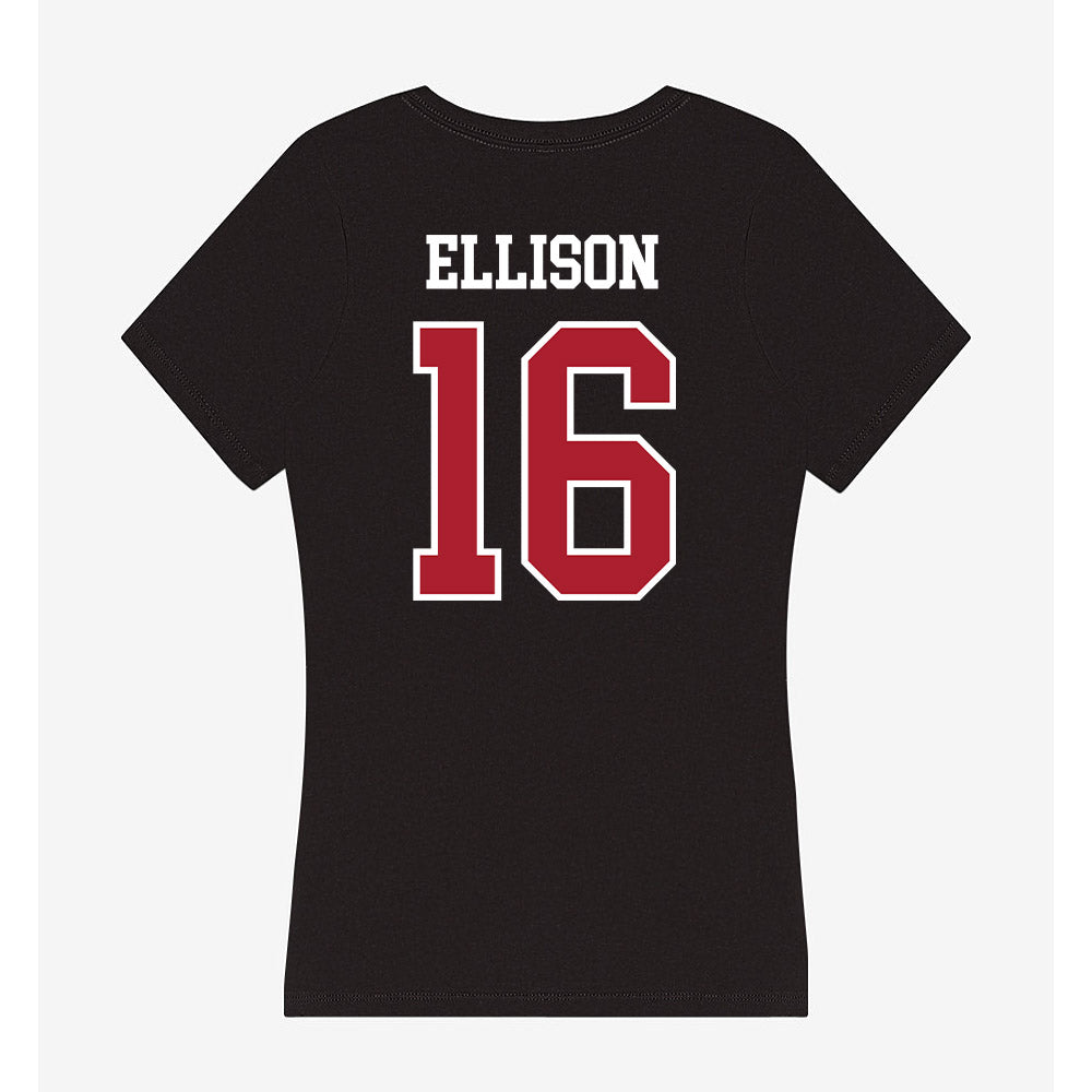 Nicholls State - NCAA Beach Volleyball : Anna Ellison - Women's V-Neck T-Shirt-1