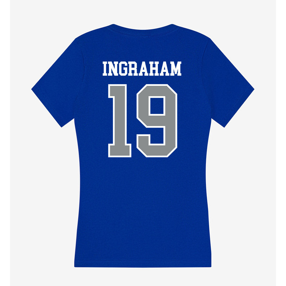 Memphis - NCAA Men's Basketball : Tariq Ingraham - Women's V-Neck T-Shirt-1