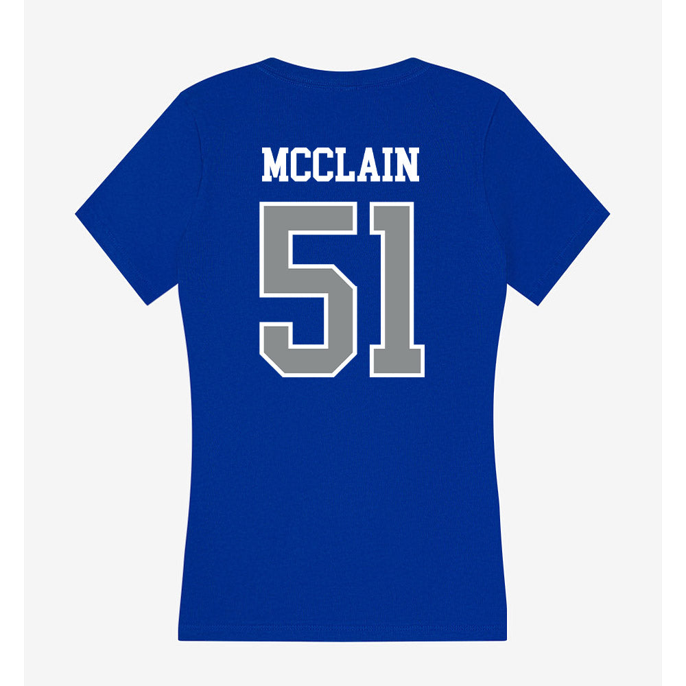 Memphis - NCAA Football : Terrance McClain - Women's V-Neck T-Shirt-1