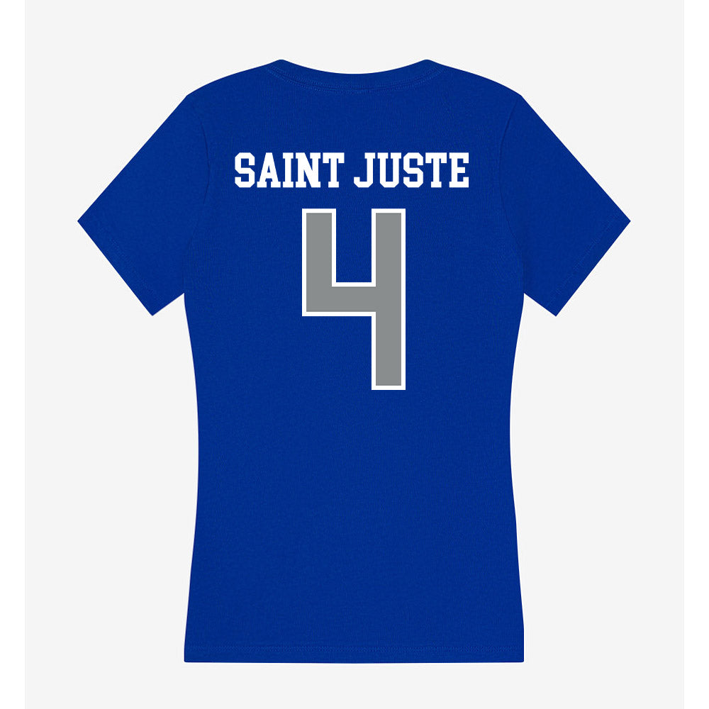 Memphis - NCAA Men's Soccer : Junior Saint Juste - Women's V-Neck T-Shirt-1