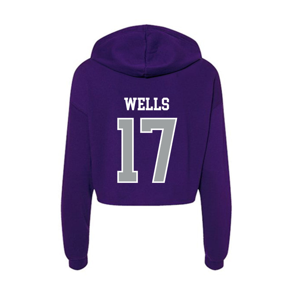 Tarleton State - NCAA Football : CJ Wells - Women's Crop Fleece Hoodie-1