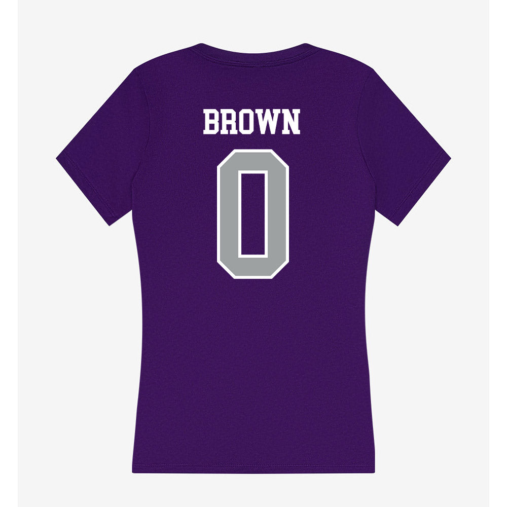 Tarleton State - NCAA Football : Kaleb Brown - Women's V-Neck T-Shirt-1