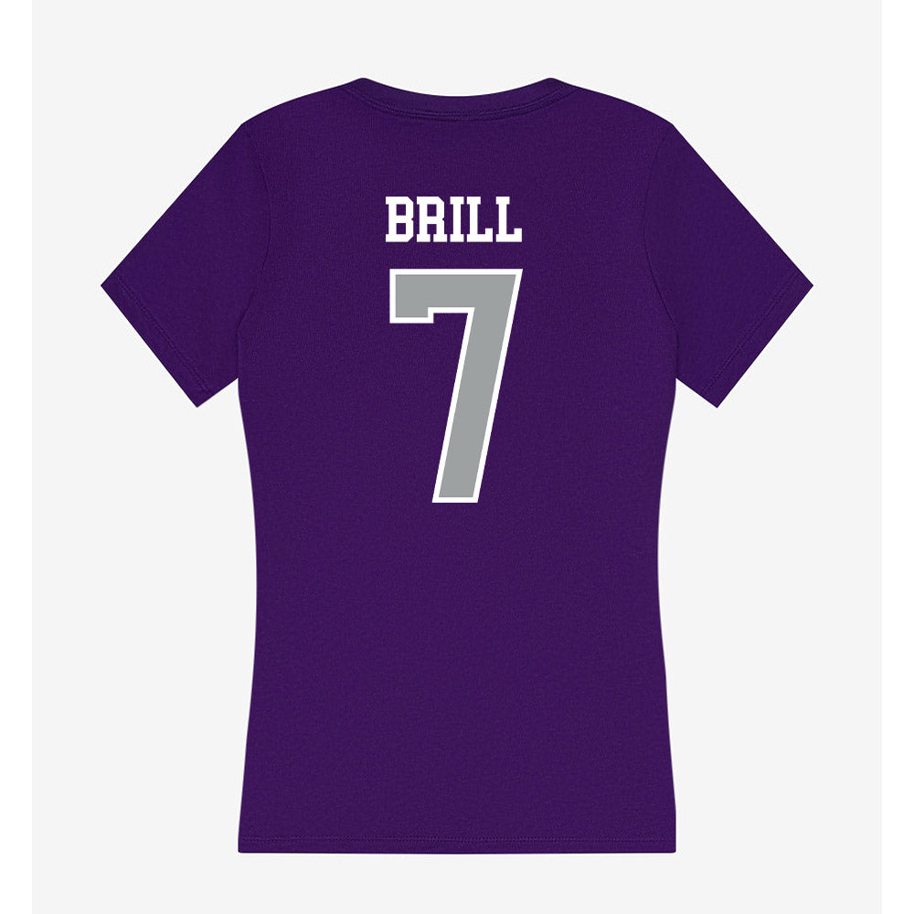 Tarleton State - NCAA Women's Basketball : Jailynn Brill - Women's V-Neck T-Shirt-1