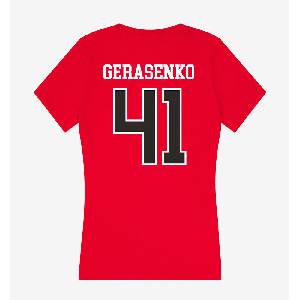 St. Francis - NCAA Football : Andy Gerasenko - Women's V-Neck T-Shirt-1