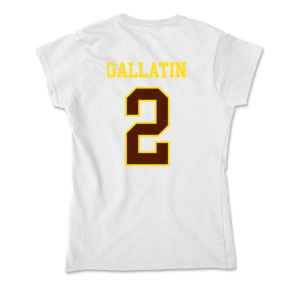 Western Michigan - NCAA Men's Ice Hockey : Grady Gallatin - Soft Style Women’s T-Shirt-1