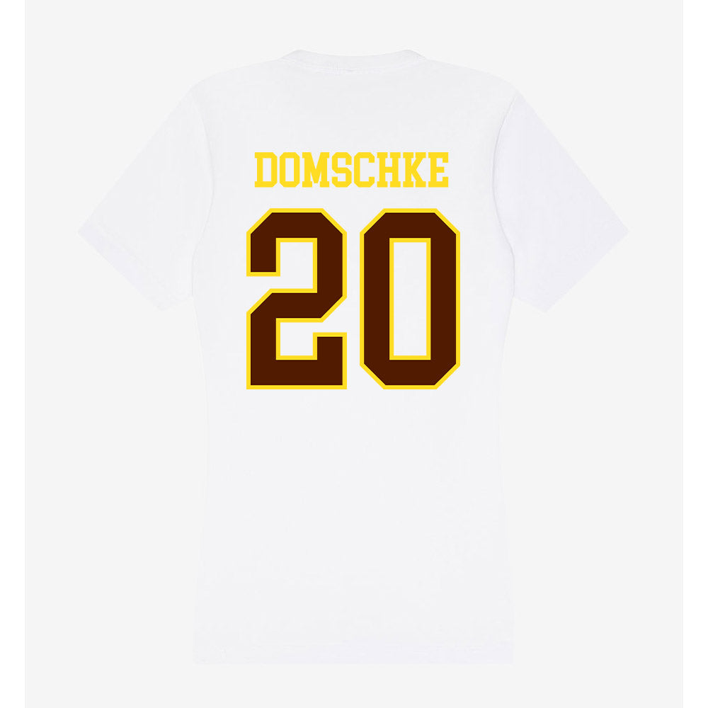 Western Michigan - NCAA Football : Palmer Domschke - Women's V-Neck T-Shirt-1