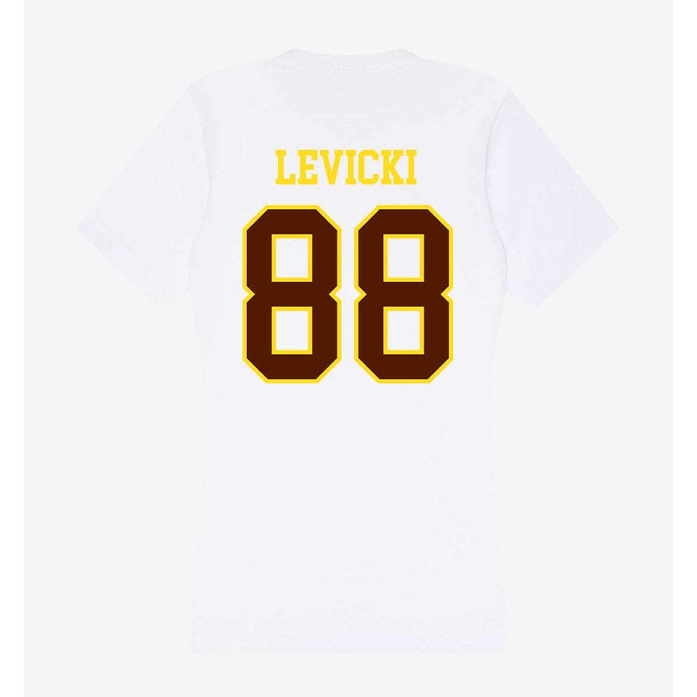 Western Michigan - NCAA Football : Nate Levicki - Women's V-Neck T-Shirt-1