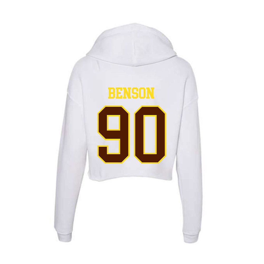 Western Michigan - NCAA Football : Jori Benson - Women's Crop Fleece Hoodie-1