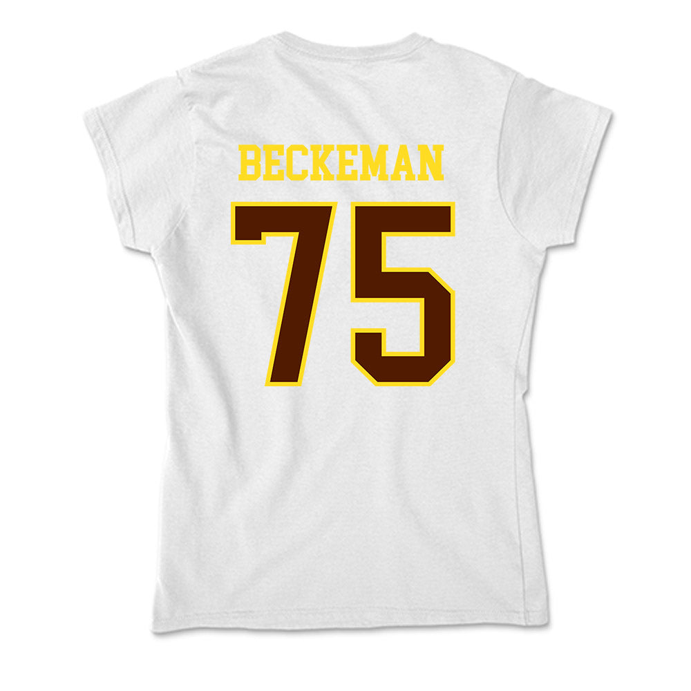 Western Michigan - NCAA Football : Spencer Beckeman - Soft Style Women’s T-Shirt-1