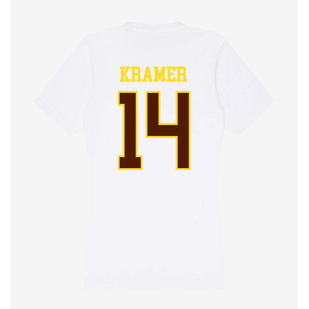 Western Michigan - NCAA Men's Ice Hockey : Brian Kramer - Women's V-Neck T-Shirt-1