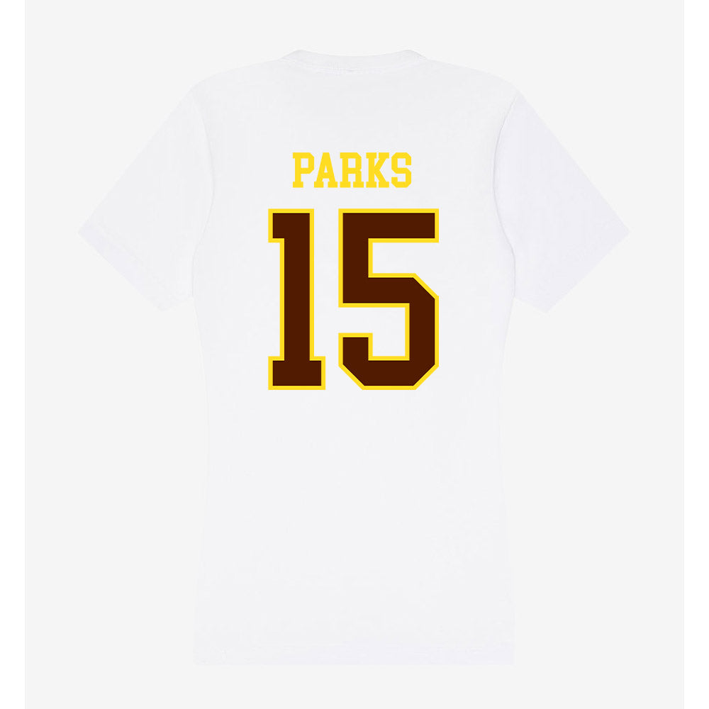 Western Michigan - NCAA Football : Adam Parks - Women's V-Neck T-Shirt-1