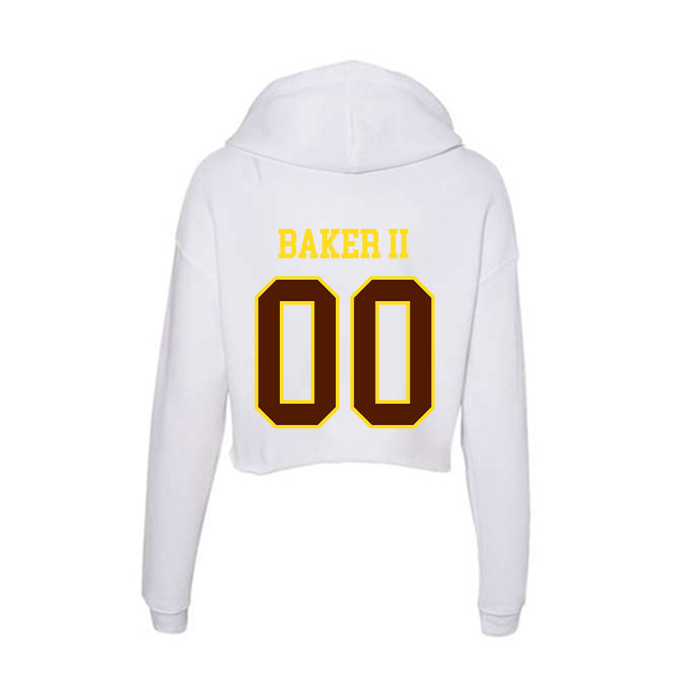Western Michigan - NCAA Football : Max Baker II - Women's Crop Fleece Hooded Sweatshirt-1