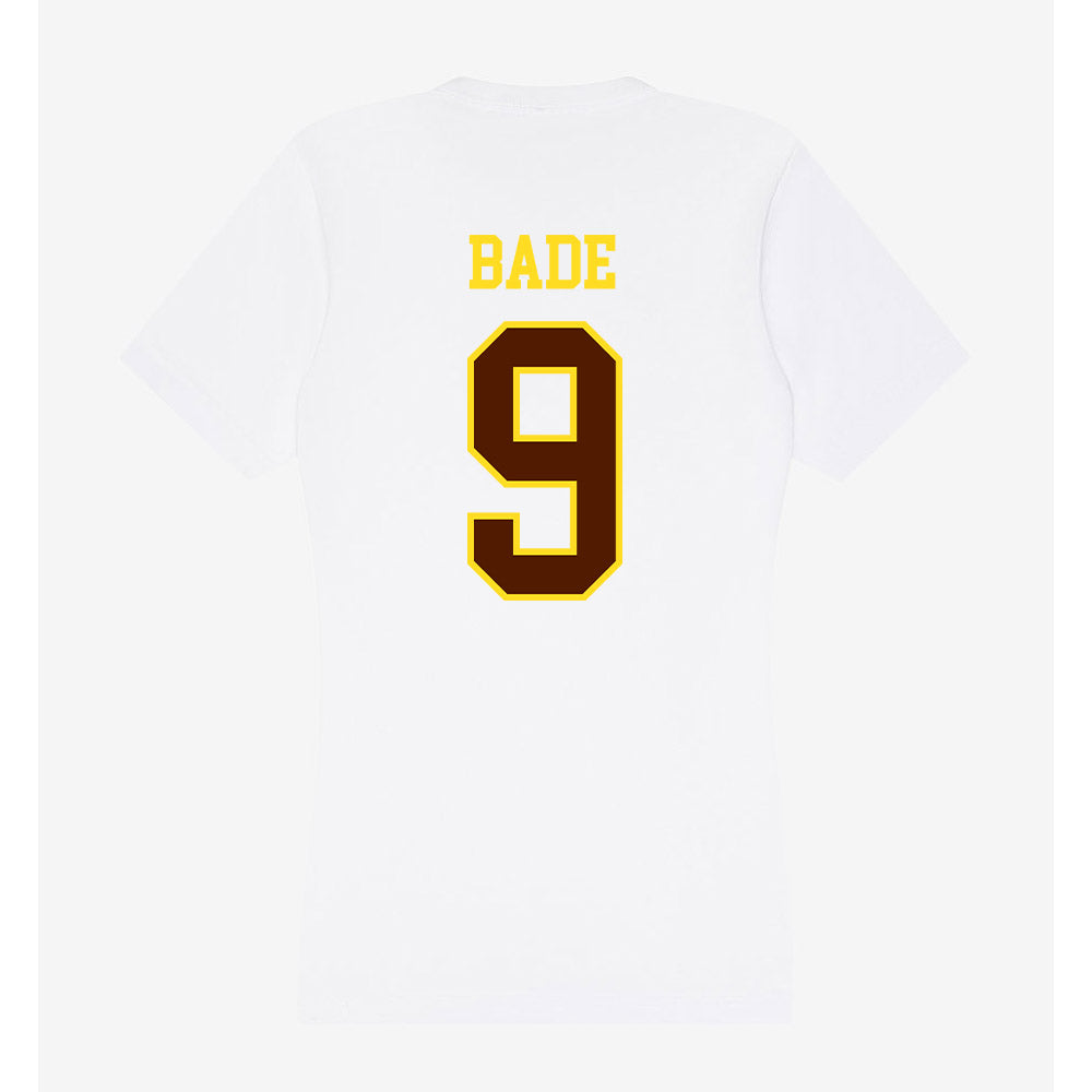 Western Michigan - NCAA Men's Ice Hockey : Zach Bade - Women's V-Neck T-Shirt-1