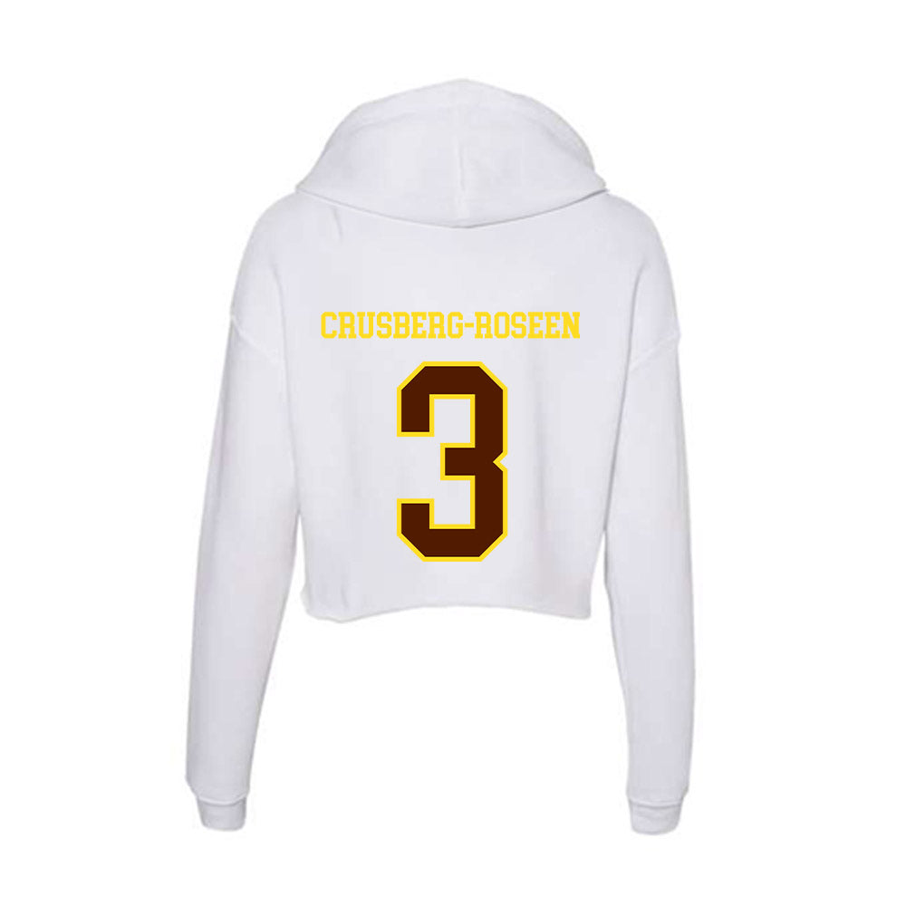 Western Michigan - NCAA Men's Ice Hockey : Cole Crusberg-Roseen - Women's Crop Fleece Hoodie-1