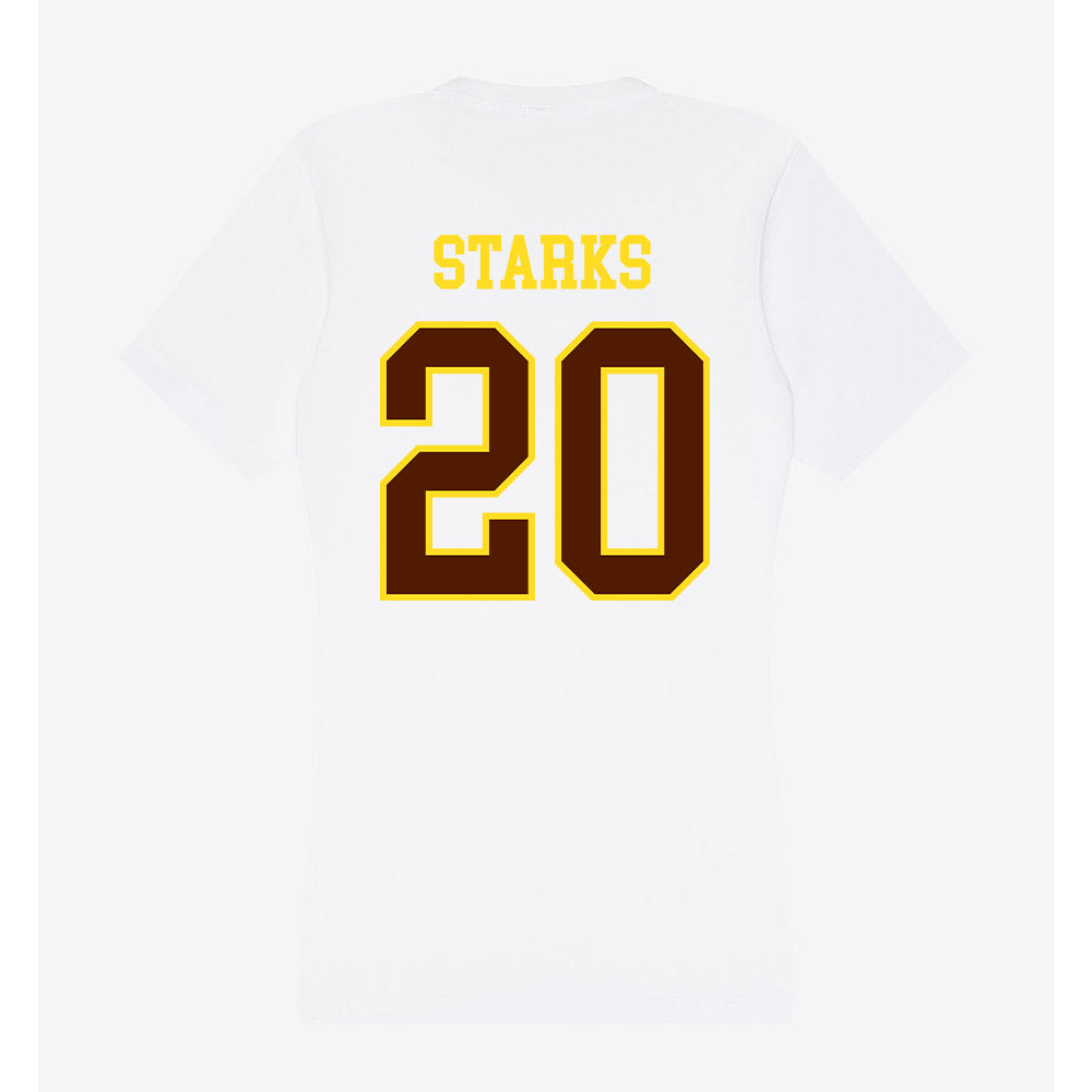 Western Michigan - NCAA Women's Basketball : Kailey Starks - Women's V-Neck T-Shirt-1