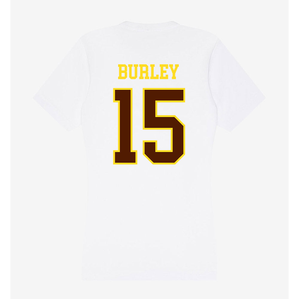 Western Michigan - NCAA Football : KJ Burley - Women's V-Neck T-Shirt-1