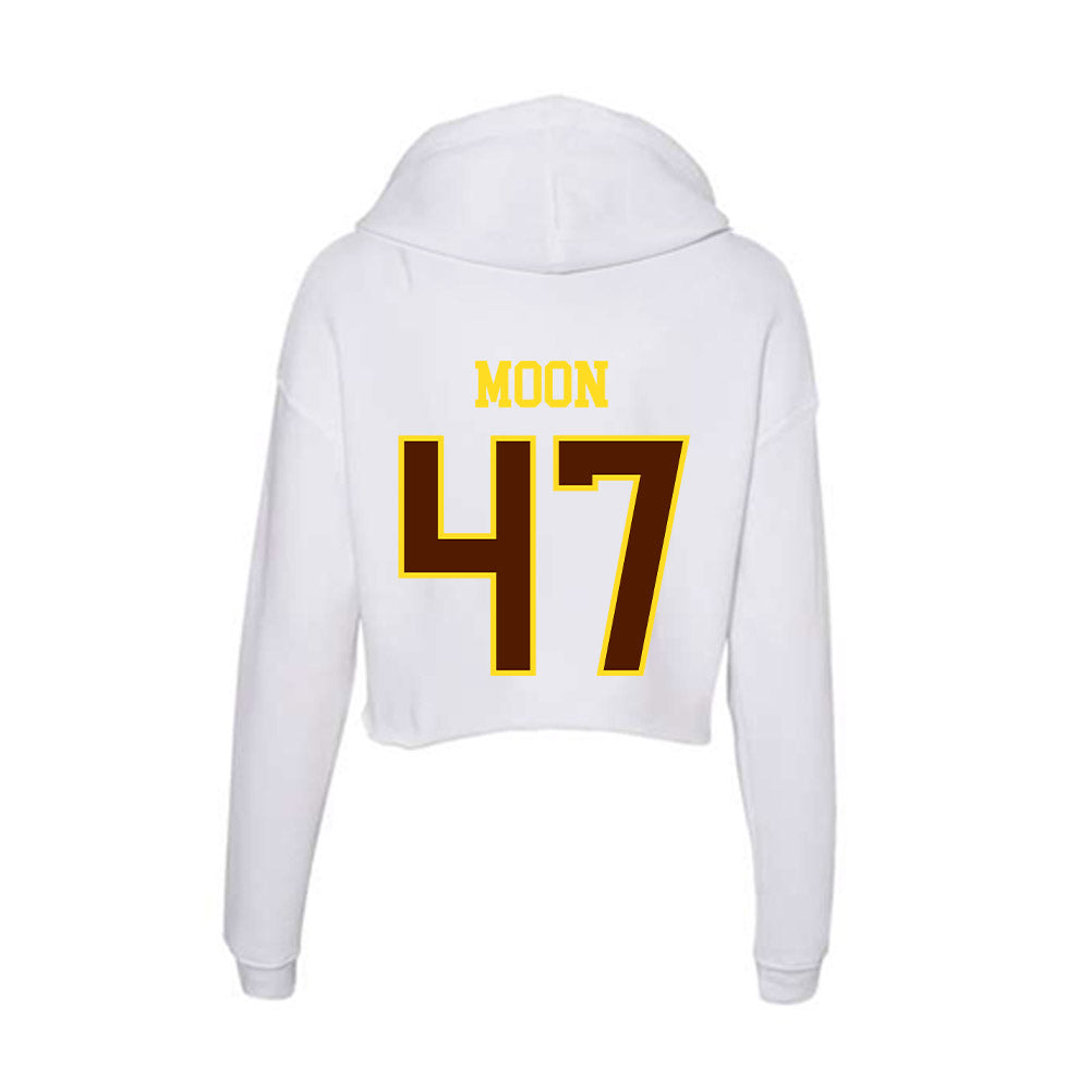 Western Michigan - NCAA Football : Domanick Moon - Women's Crop Fleece Hoodie-1