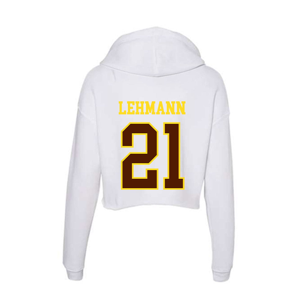 Western Michigan - NCAA Baseball : Adam Lehmann - Women's Crop Fleece Hoodie-1