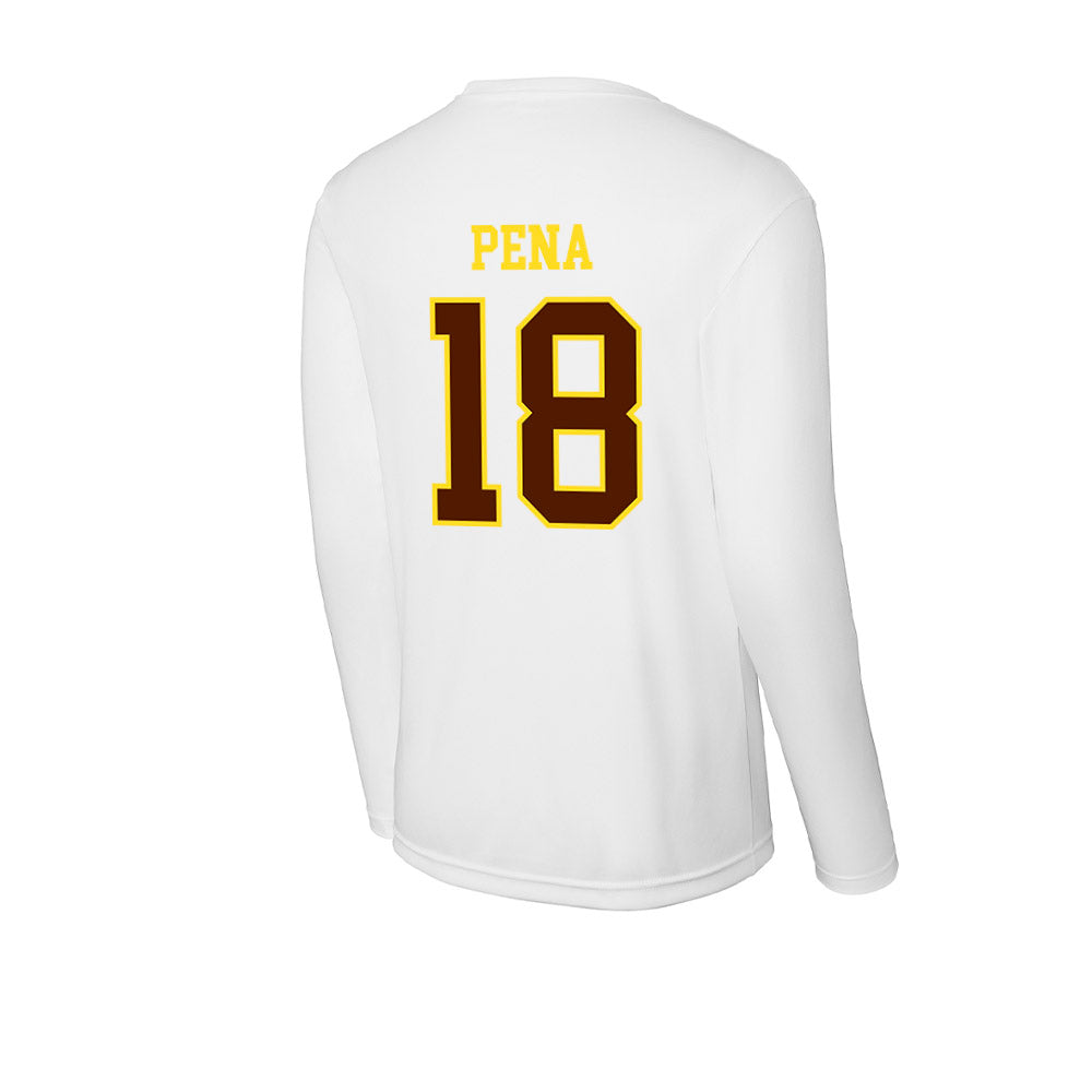 Western Michigan - NCAA Baseball : Diego Pena - Activewear Long Sleeve T-Shirt-1