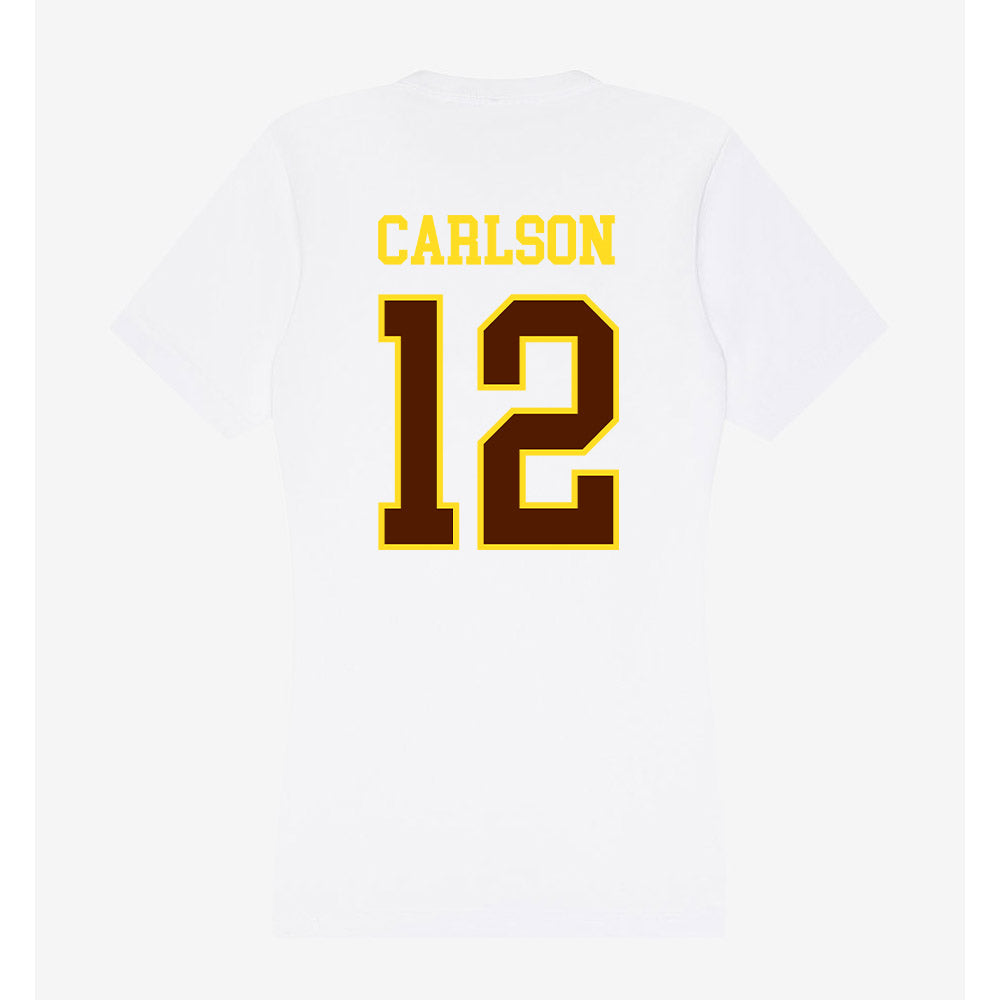Western Michigan - NCAA Women's Basketball : Alli Carlson - Women's V-Neck T-Shirt-1