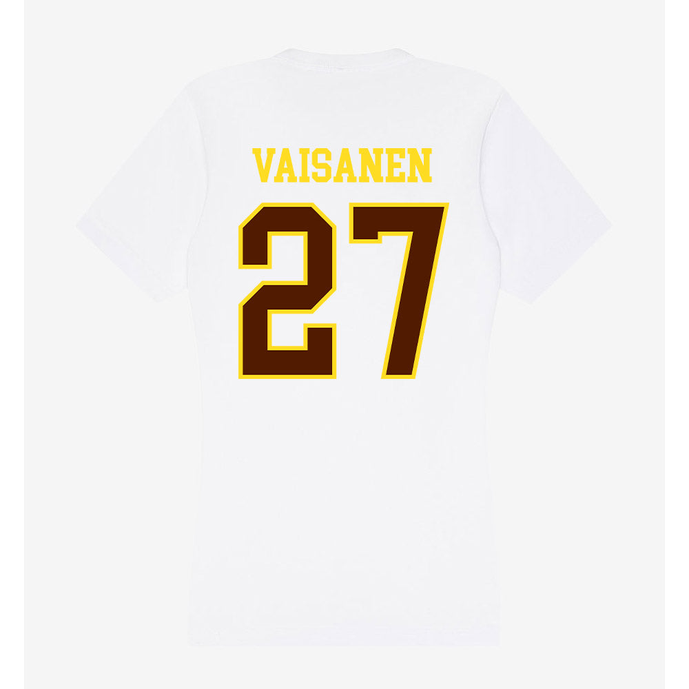 Western Michigan - NCAA Men's Ice Hockey : Joona Vaisanen - Women's V-Neck T-Shirt-1