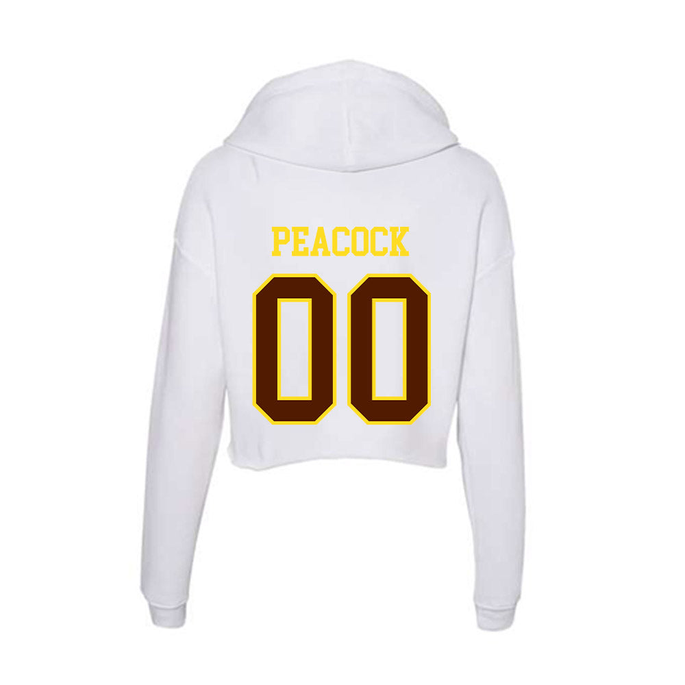Western Michigan - NCAA Baseball : Lennox Peacock - Women's Crop Fleece Hooded Sweatshirt-1