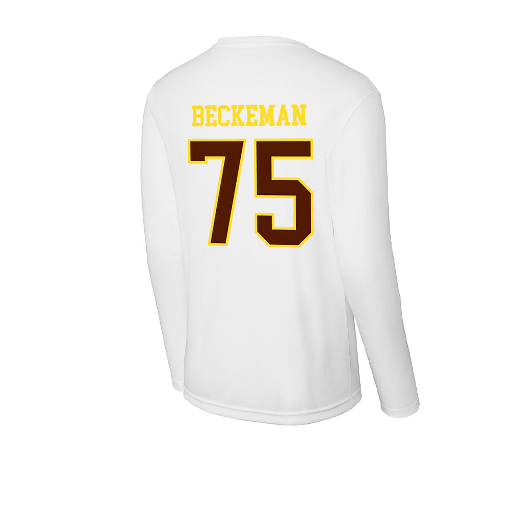 Western Michigan - NCAA Football : Spencer Beckeman - Activewear Long Sleeve T-Shirt-1