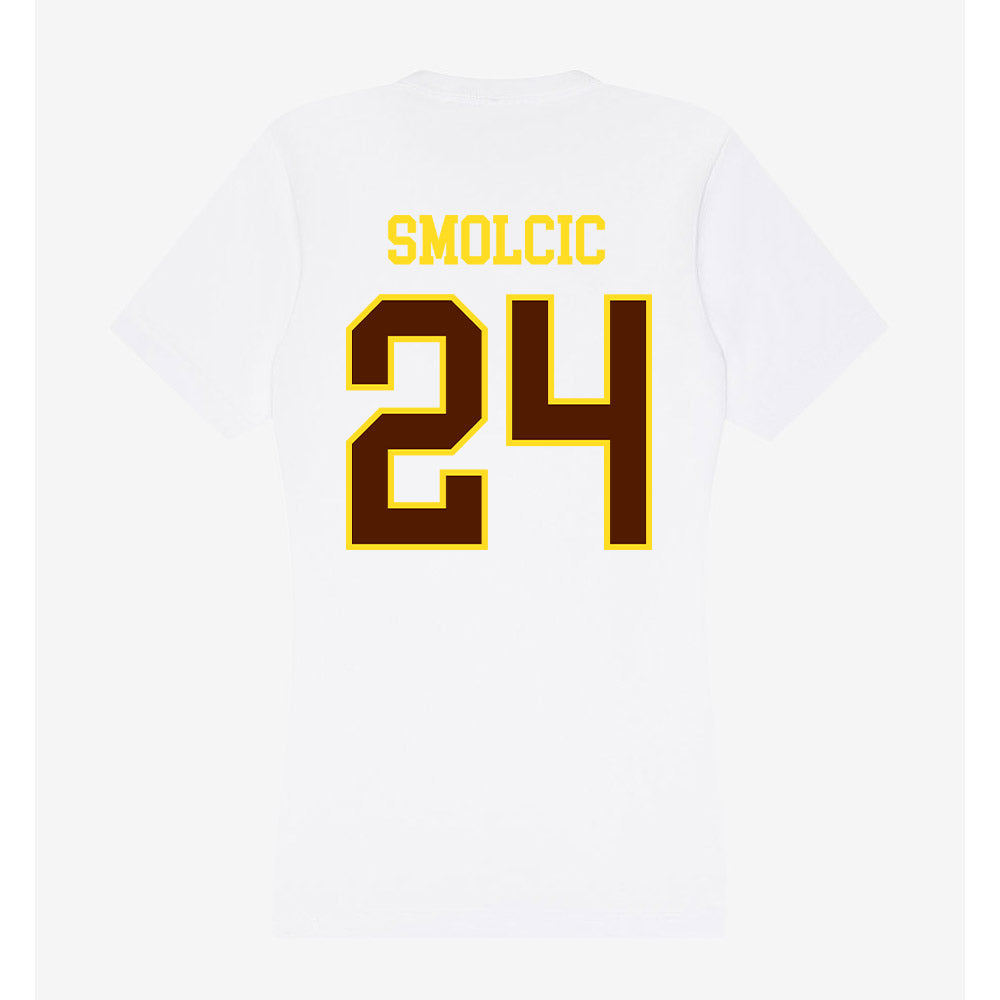Western Michigan - NCAA Men's Soccer : Adam Smolcic - Women's V-Neck T-Shirt-1