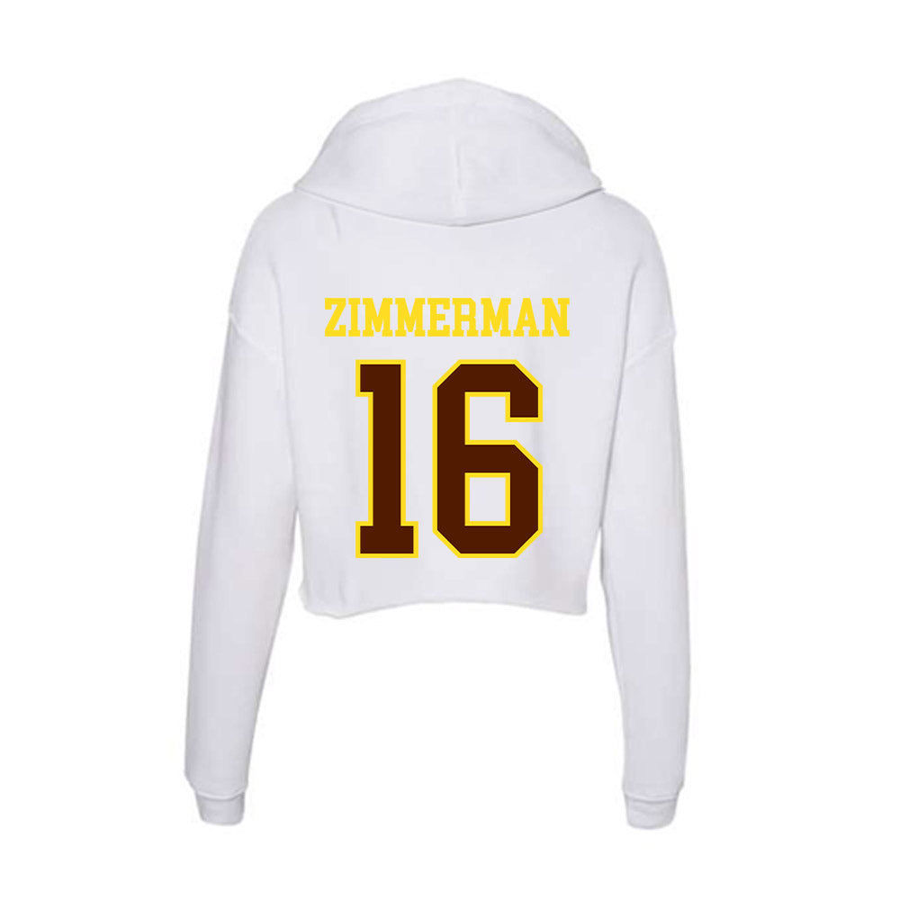 Western Michigan - NCAA Women's Volleyball : Briawna Zimmerman - Women's Crop Fleece Hoodie-1