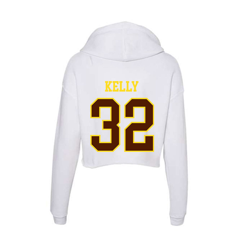 Western Michigan - NCAA Football : Dieter Kelly - Women's Crop Fleece Hooded Sweatshirt-1