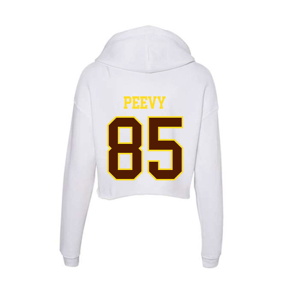 Western Michigan - NCAA Football : Braden Peevy - Women's Crop Fleece Hoodie-1