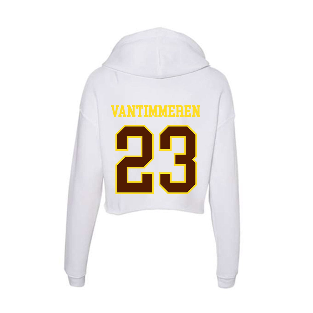 Western Michigan - NCAA Women's Basketball : Emily Vantimmeren - Women's Crop Fleece Hooded Sweatshirt-1