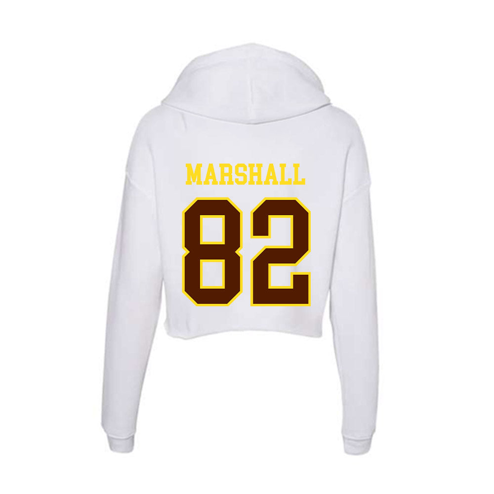 Western Michigan - NCAA Football : Terence Marshall - Women's Crop Fleece Hoodie-1