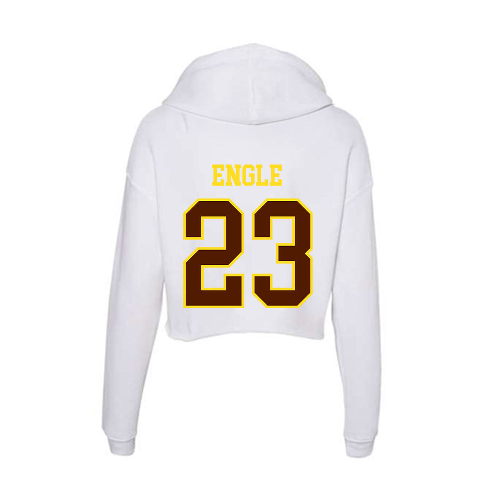 Western Michigan - NCAA Men's Ice Hockey : Edison Engle - Women's Crop Fleece Hooded Sweatshirt-1
