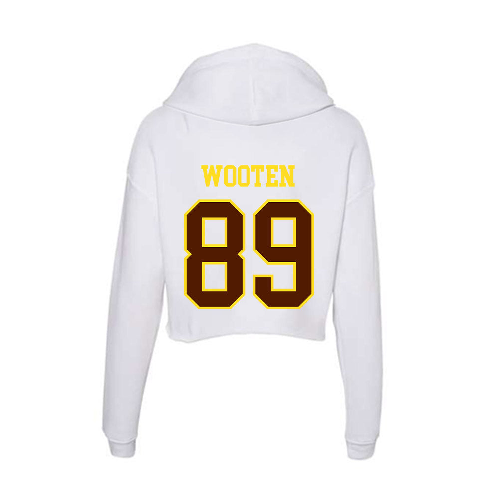 Western Michigan - NCAA Football : Brennan Wooten - Women's Crop Fleece Hoodie-1