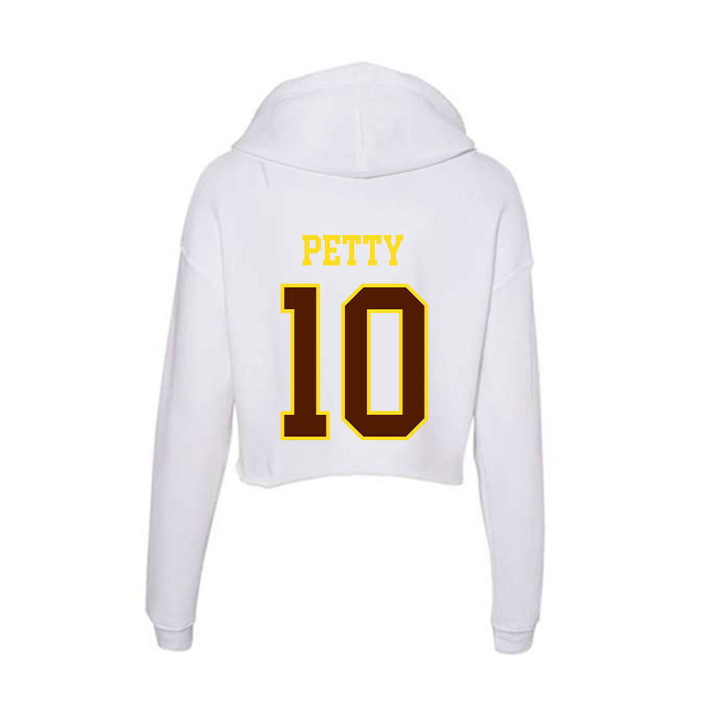 Western Michigan - NCAA Football : Trey Petty - Women's Crop Fleece Hoodie-1