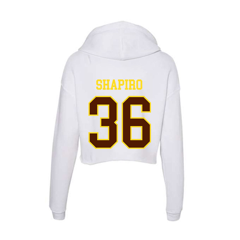Western Michigan - NCAA Baseball : Evan Shapiro - Women's Crop Fleece Hoodie-1
