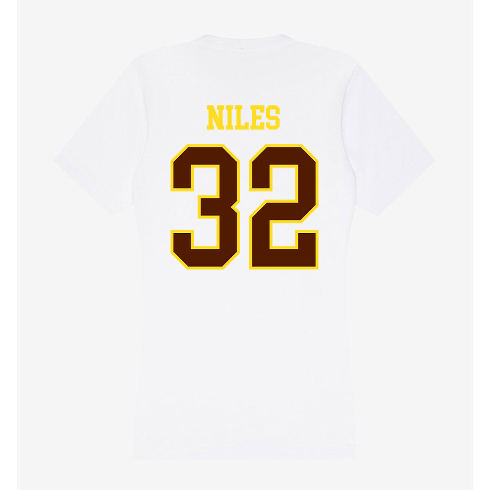 Western Michigan - NCAA Softball : Analeez Niles - Women's V-Neck T-Shirt-1