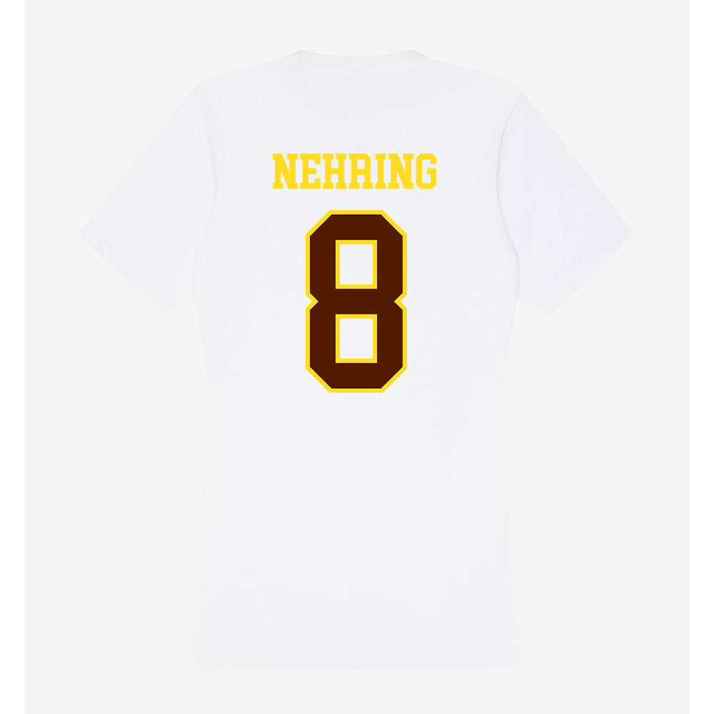 Western Michigan - NCAA Men's Ice Hockey : Zach Nehring - Women's V-Neck T-Shirt-1