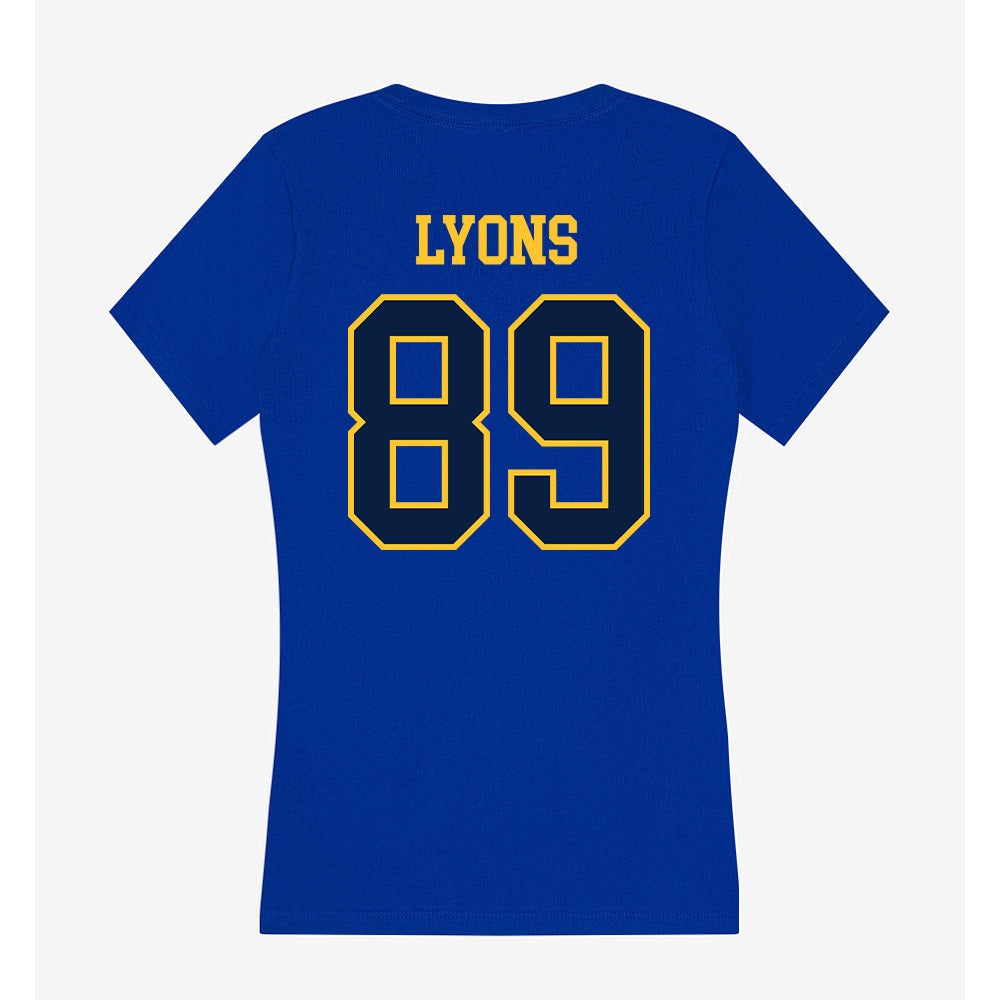 East Tennessee State - NCAA Football : Billy Lyons - Women's V-Neck T-Shirt-1