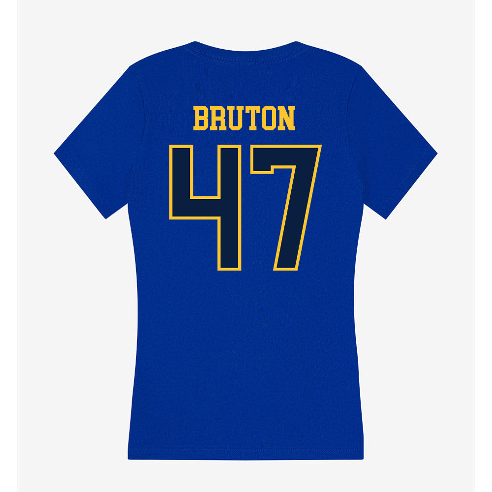 East Tennessee State - NCAA Football : Ramani Bruton - Women's V-Neck T-Shirt-1