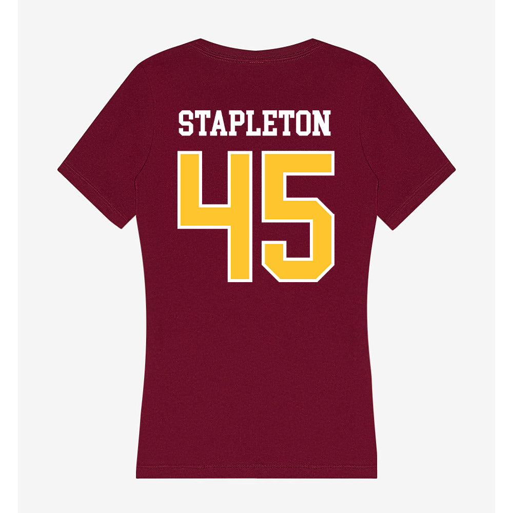 Central Michigan - NCAA Football : Jordan Stapleton - Women's V-Neck T-Shirt-1