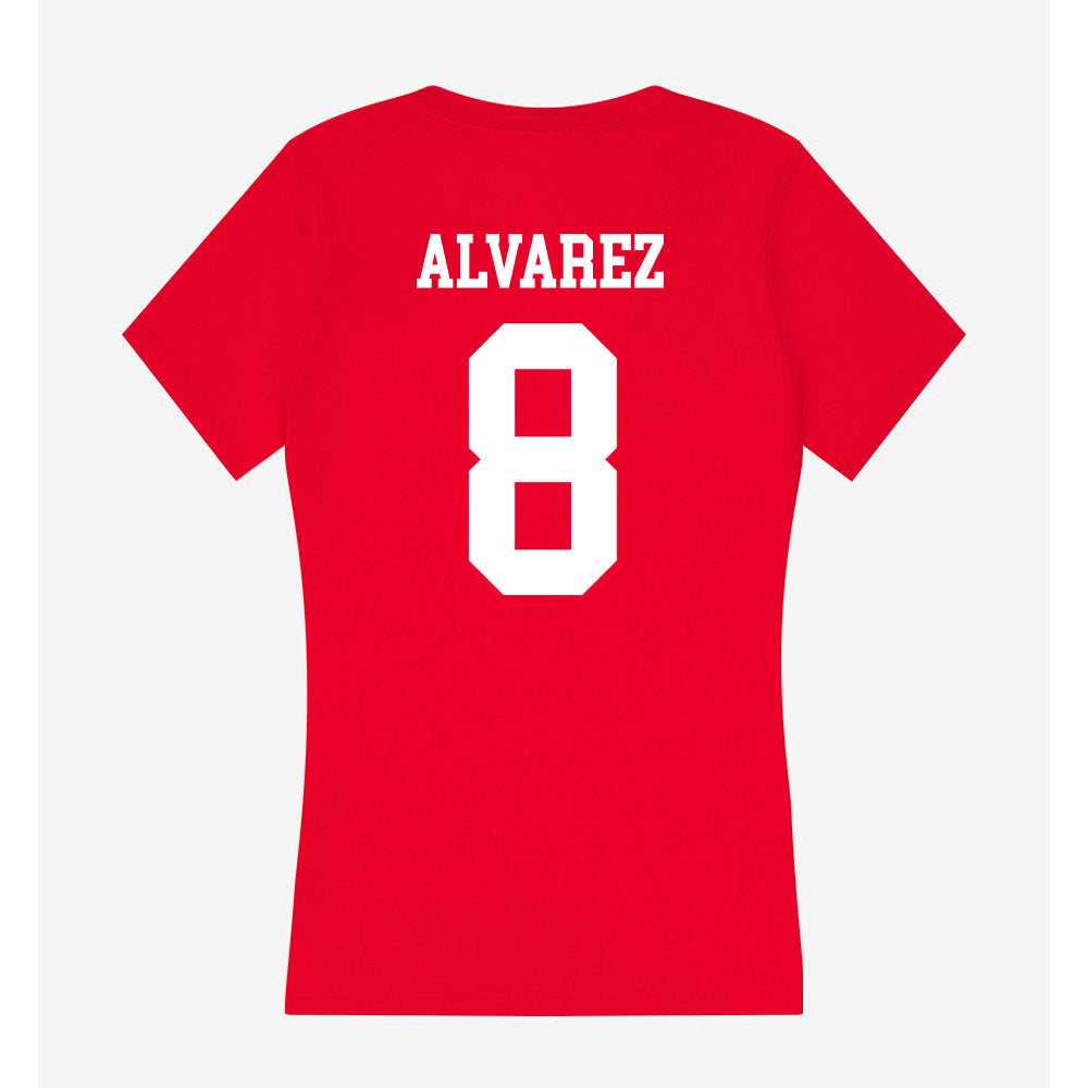 New Mexico - NCAA Baseball : Diego Alvarez - Women's V-Neck T-Shirt-1