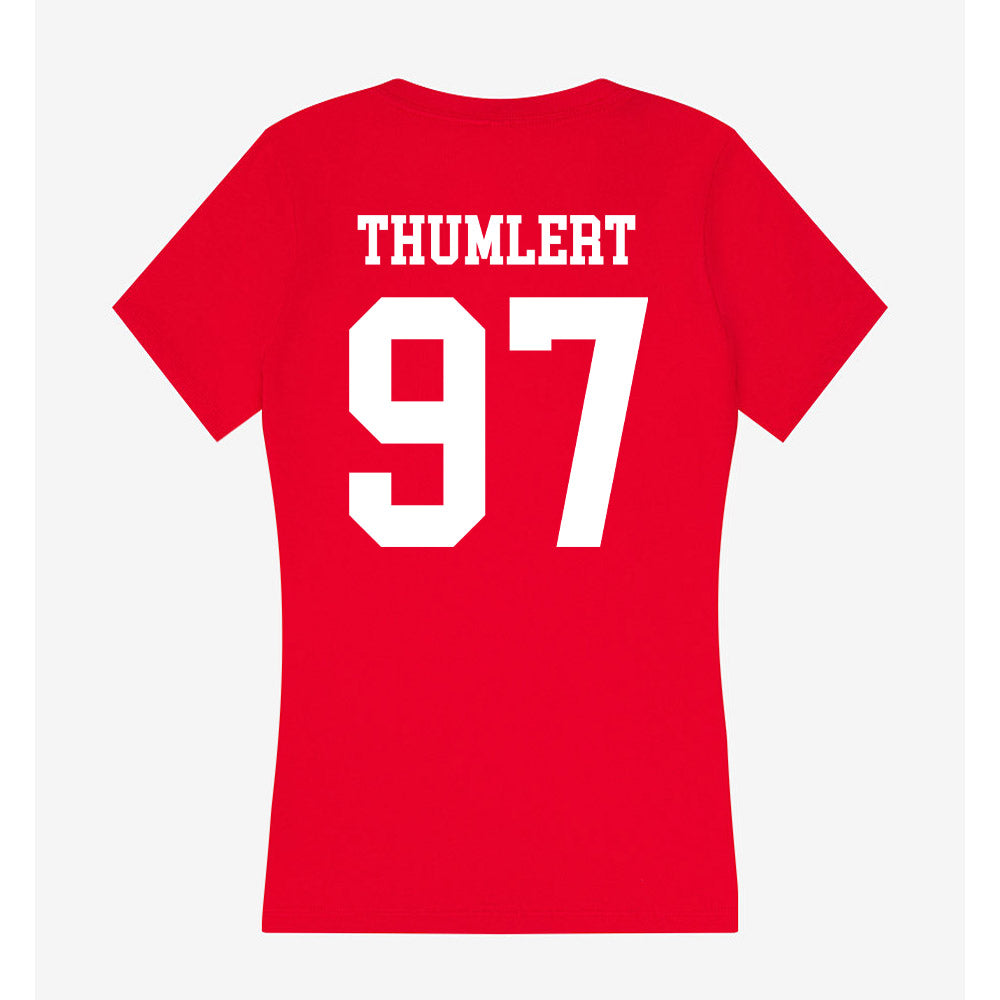 New Mexico - NCAA Football : Cody Thumlert - Women's V-Neck T-Shirt-1