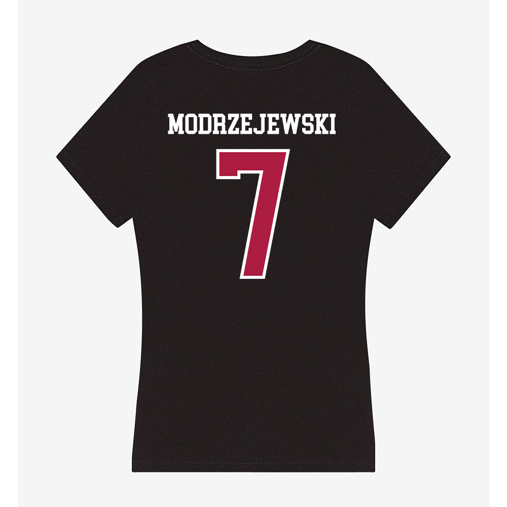 Detroit Mercy - NCAA Softball : Katie Modrzejewski - Women's V-Neck T-Shirt-1