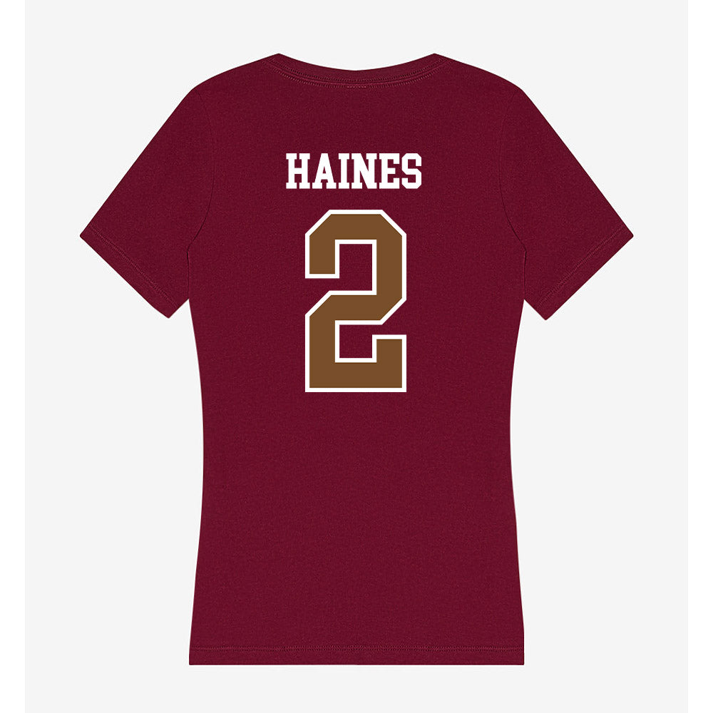 Montana - NCAA Football : Hunter Haines - Women's V-Neck T-Shirt-1